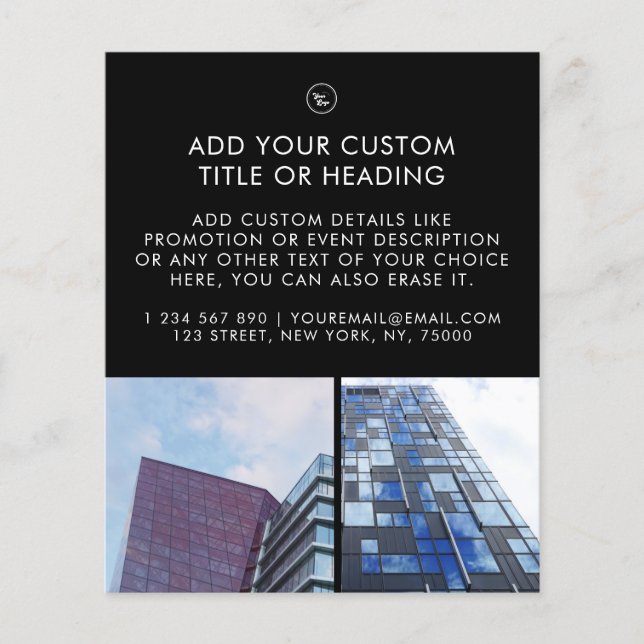 Minimalistisches Logo für  Geschäftsmodelle 2 Foto Flyer (Vorne)