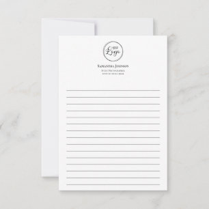Minimalistisches Logo für kleine Unternehmen Mitteilungskarte