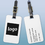 Minimalistisches Logo Gepäckanhänger<br><div class="desc">Einfaches Logo-Design für Ihr Unternehmen. Ersetzen Sie das Logo und die Details durch Ihre eigenen und ändern Sie die Hintergrundfarbe im Designwerkzeug, um sie anzupassen. Ideal als Werbeartikel für Kunden, Kunden und Mitarbeiter, für Geschäftsreisen und Messen.</div>