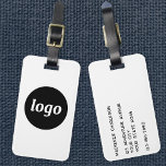 Minimalistisches Logo Gepäckanhänger<br><div class="desc">Einfaches Logo-Design für Ihr Unternehmen. Ersetzen Sie das Logo und die Details durch Ihre eigenen und ändern Sie die Hintergrundfarbe im Designwerkzeug, um sie anzupassen. Ideal als Werbeartikel für Kunden, Kunden und Mitarbeiter, für Geschäftsreisen und Messen.</div>