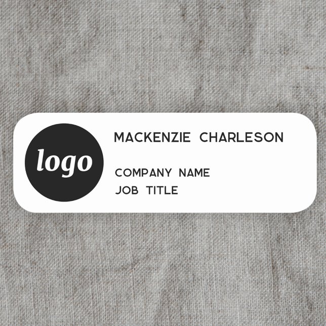 Minimalistisches Logo Namensschild (Logo with text business promotional name label)
