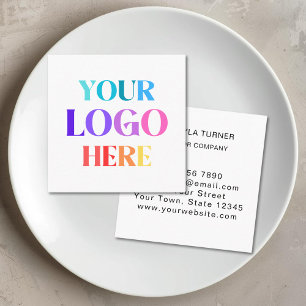 Minimalistisches Logo Quadratische Visitenkarte