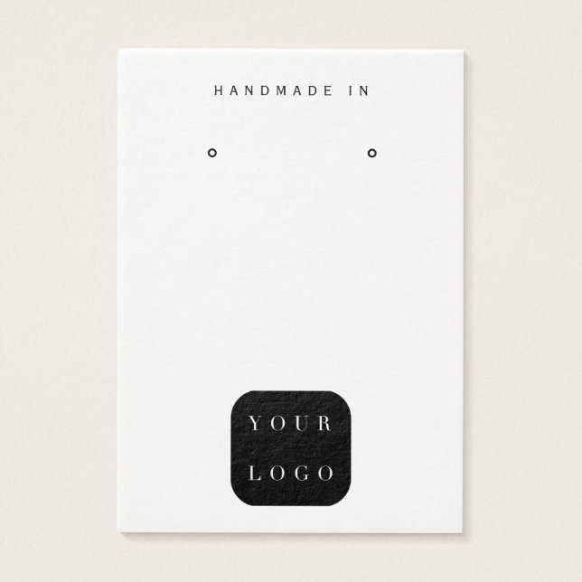Minimalistisches Logo, Schwarz-Weiß-Schmuck-Displa (Vorderseite)