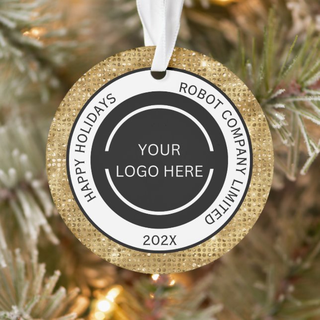 Minimalistisches Logo und Name der Goldfirma Ornament (Baum)