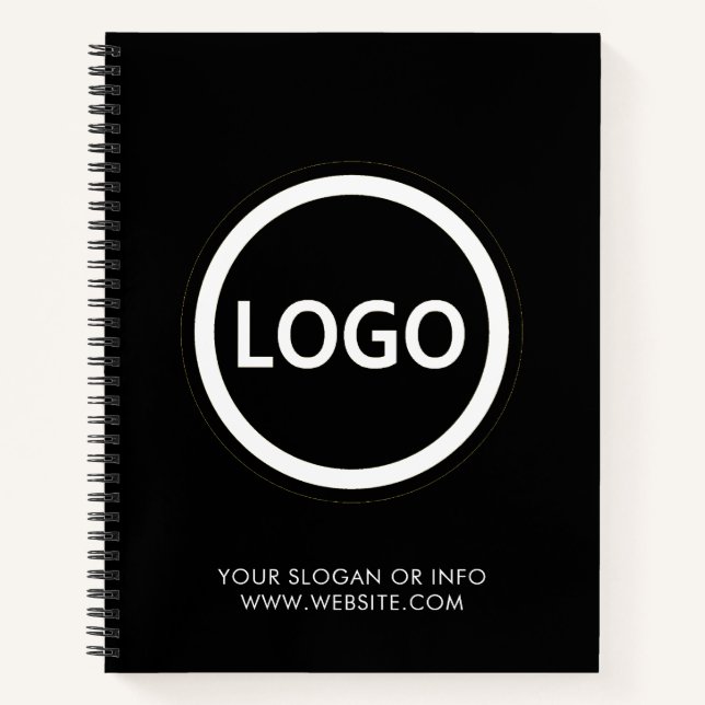 Minimalistisches Logo-Unternehmen Notizbuch (Vorderseite)