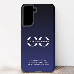 Minimalistisches Logo-Unternehmen Samsung Galaxy Hülle<br><div class="desc">Ein einfaches marineblaues Template in modernem minimalistischem Stil,  das mit Ihrem Firmenlogo und Text leicht aktualisiert werden kann. Mit einem horizontalen Logo-Bannerbild (2560 x 1440 px) können Sie den Text und das Bild mit den angegebenen Feldern anpassen,  oder mit der Schaltfläche "Nachricht" können Sie den Designer um Hilfe kontaktieren.</div>