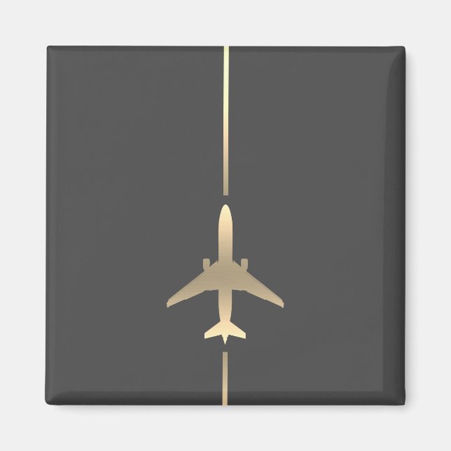 Minimalistisches Luftfahrtmagazin Magnet (Vorne)