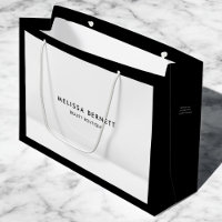 Minimalistisches Luxus-Schwarz-weißes Geschäft