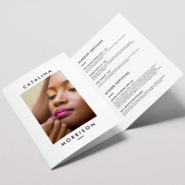 Minimalistisches Makeup Artist Pinacoteca Casa Rus Dreifach Gefaltete Karte