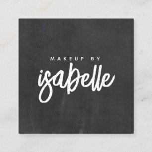 Minimalistisches Makeup-Künstlerskript Quadratische Visitenkarte