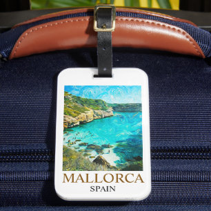 Minimalistisches Mallorca Spanien Mittelmeer-Ölgem Gepäckanhänger