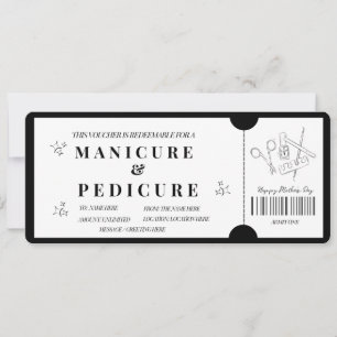 Minimalistisches Maniküre & Pediküre Einladung