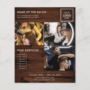 Minimalistisches Marketing aus Holz - Flyer für Sa