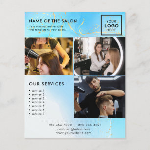 Minimalistisches Marketing Foto Flyer für Salon