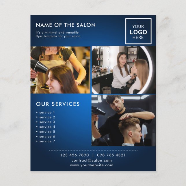 Minimalistisches Marketing Foto Flyer für Salon (Vorne)