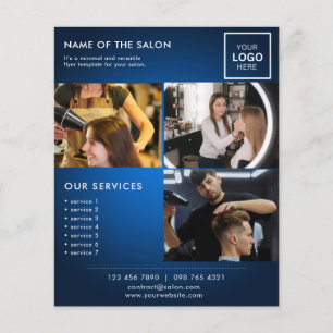 Minimalistisches Marketing Foto Flyer für Salon