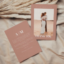 Minimalistisches Mauve Wedding Foto