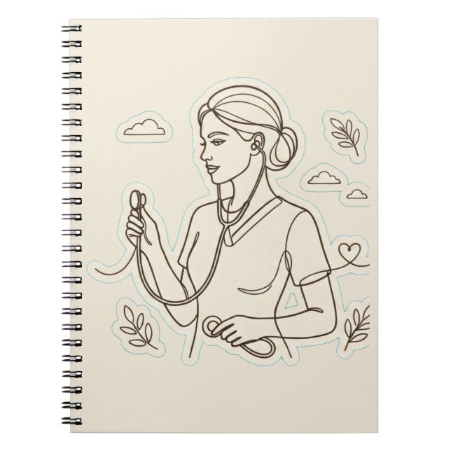 Minimalistisches Medizinjournal Notizblock (Vorderseite)