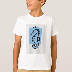 Minimalistisches Meer ​ ​ Pferd Printing T - Shirt