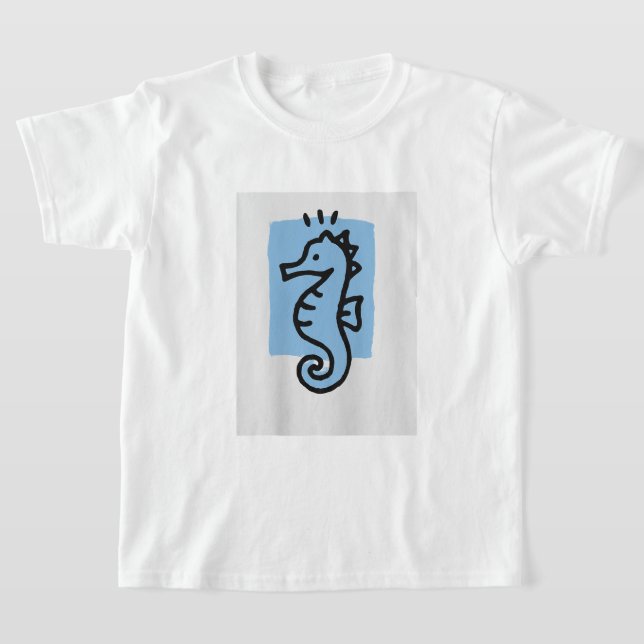 Minimalistisches Meer ​ ​ Pferd Printing T - Shirt (Ablage )