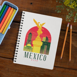 Minimalistisches Mexico City Vintage-Reise-Silhoue Notizblock