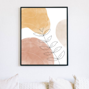 Minimalistisches Modern Boho Abstrakt Art Print Po Poster