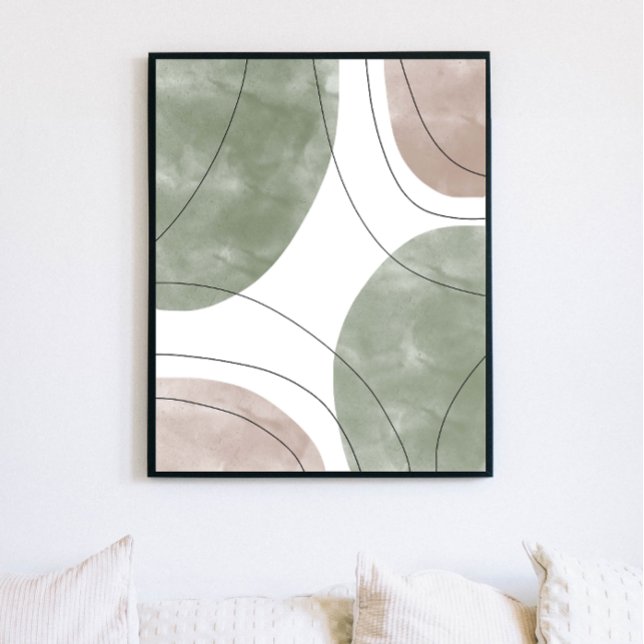 Minimalistisches Modern Boho Abstrakt Art Print Po Poster (Von Creator hochgeladen)