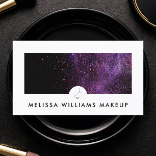 Minimalistisches Modern Makeup Artist Face Logo Visitenkarte