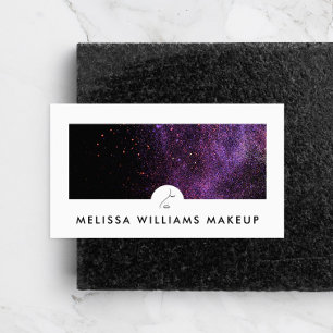Minimalistisches Modern Makeup Artist Face Logo Visitenkarte