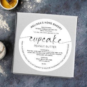 Minimalistisches Modern Simple Hütte Law Cupcake L Runder Aufkleber