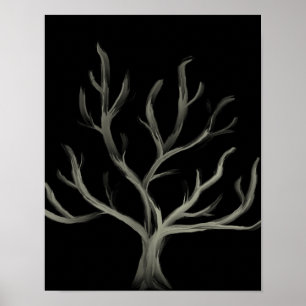 Minimalistisches modernes Abstraktes Baumwall-Art- Poster