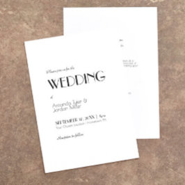 Minimalistisches modernes Art Deco Einladung