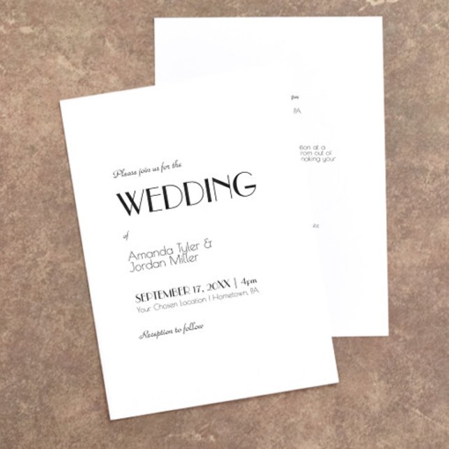 Minimalistisches modernes Art Deco Einladung (Von Creator hochgeladen)