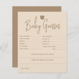 Minimalistisches, modernes Bärenduschenspiel