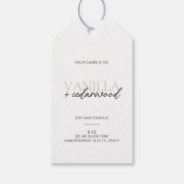 Minimalistisches, modernes Candle-Label Geschenkanhänger