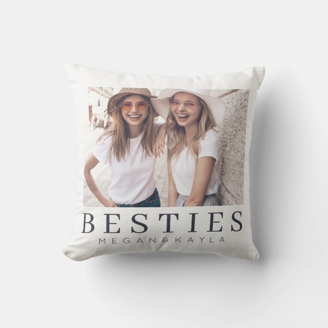 Minimalistisches Modernes Chic Best Friends BESTE  Kissen (Vorderseite)