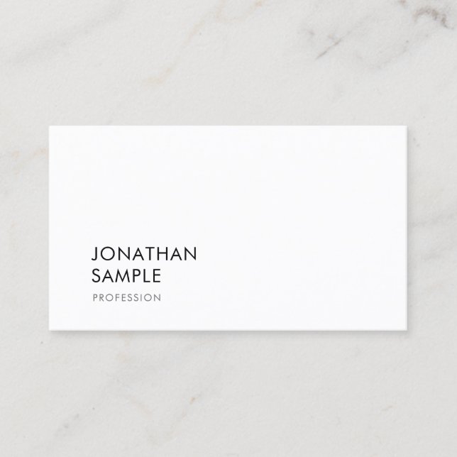 Minimalistisches modernes Design Elegant Einfach S Visitenkarte (Vorderseite)