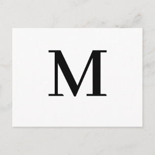 Minimalistisches modernes Design für Anfangsbuchst Postkarte