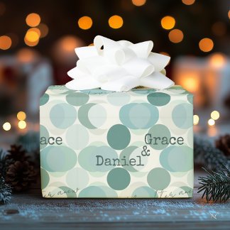 Minimalistisches modernes Design mit aquamarinen K Geschenkpapier