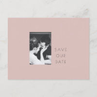 Minimalistisches modernes Dusty Blush Foto Save th
