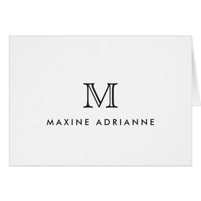 Minimalistisches, modernes, einfaches Monogramm (Vorderseite (Horizontal))