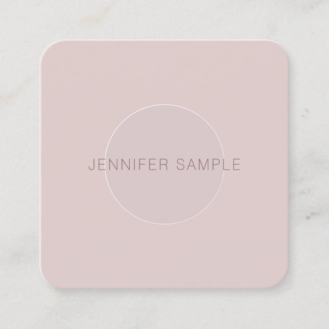 Minimalistisches, modernes Einfaches Template Beru Quadratische Visitenkarte (Vorderseite)