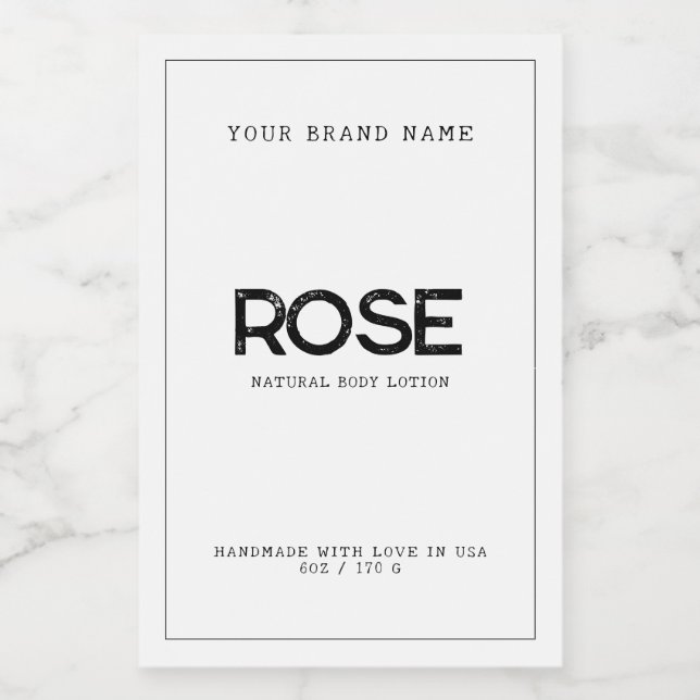 Minimalistisches, modernes, elegantes Body-Loop-La Lebensmitteletikett (Einzelnes Label)