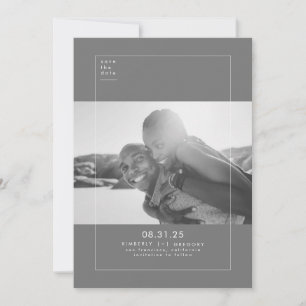 Minimalistisches modernes elegantes Foto Save the Date