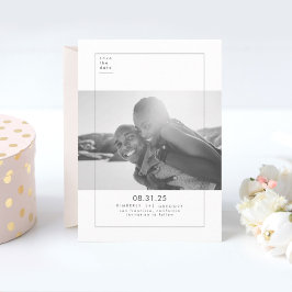 Minimalistisches modernes elegantes Foto Save the Date