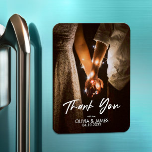 Minimalistisches modernes elegantes Foto Vielen Da Magnet