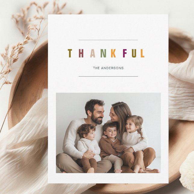 Minimalistisches modernes Erntedank Foto Dankbar (Von Creator hochgeladen)