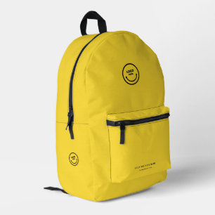 Minimalistisches, modernes Firmenlogo Gelb Bedruckter Rucksack