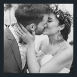 Minimalistisches modernes Foto Hochzeit Schwarz Künstlicher Leinwanddruck<br><div class="desc">Personalisierte Minimalistische Moderne Elegantes Volles Foto Hochzeitskuppel Leinwand mit weichen schwarzen Kanten</div>