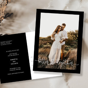 Minimalistisches modernes Foto Save the Date Ankündigungspostkarte